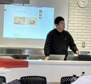 中富良野町の農業と飲食業を知ってもらうために、東京山手調理師専門学校（東京都）で説明会を開催しました 。2024年3月7日